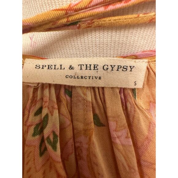 Spell and the Gypsy Portobello Road Strappy Dress in Mustard Sz Small - Picture 9 of 9